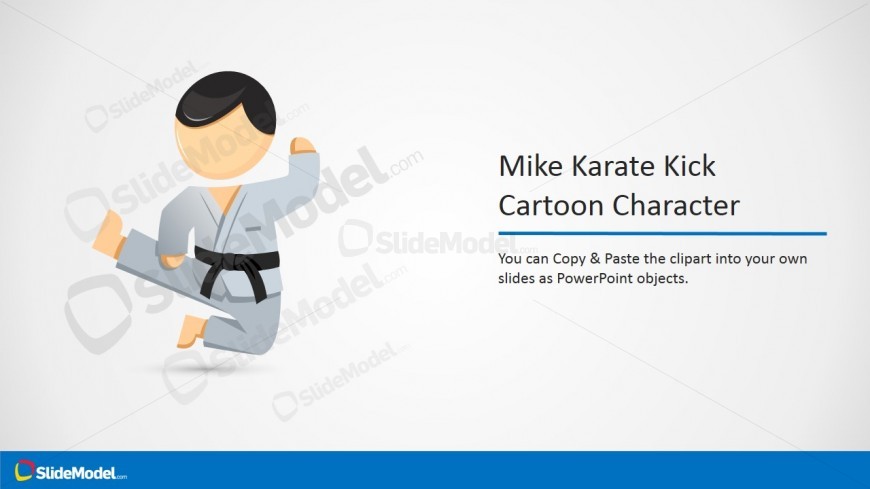 Mike Karate Kick PowerPoint Clipart