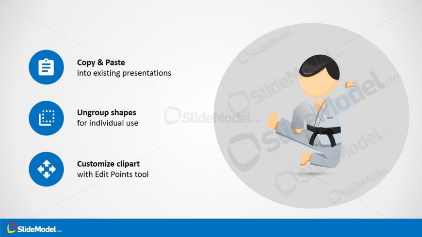 Karate Character PowerPoint Vector