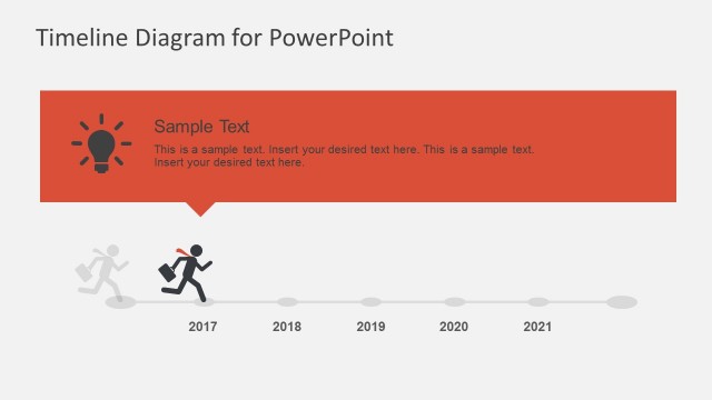 Man Running PowerPoint Icon Timeline Templates