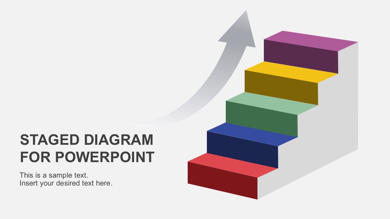 Simple Staged Diagram For Powerpoint Slidemodel 4319