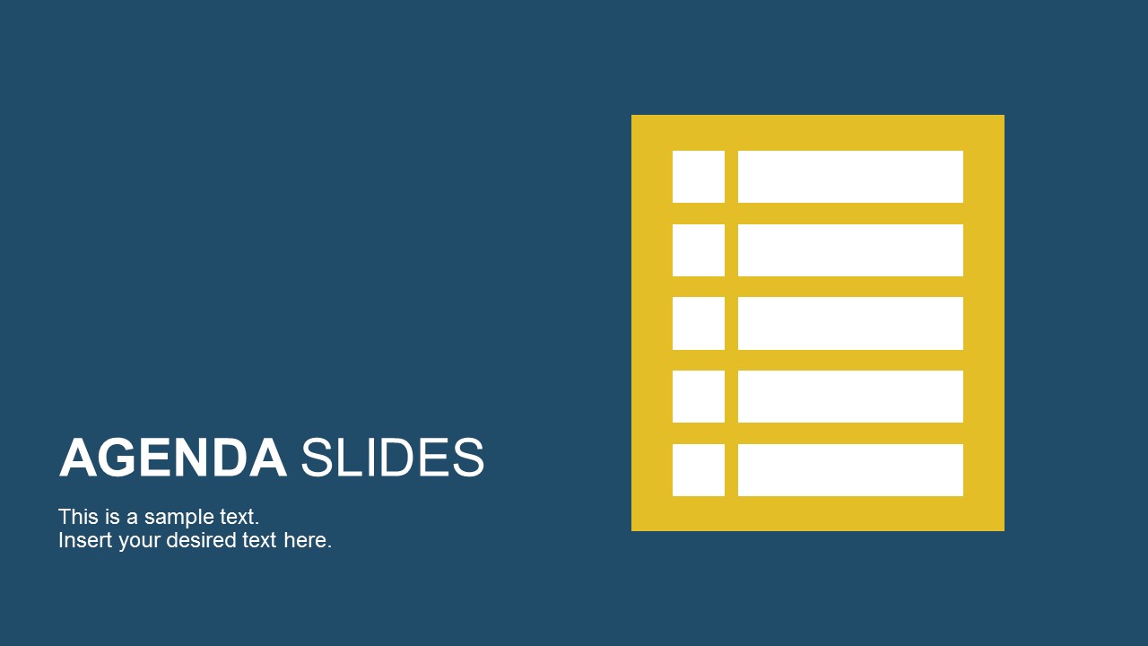Simple Agenda Slides For Powerpoint