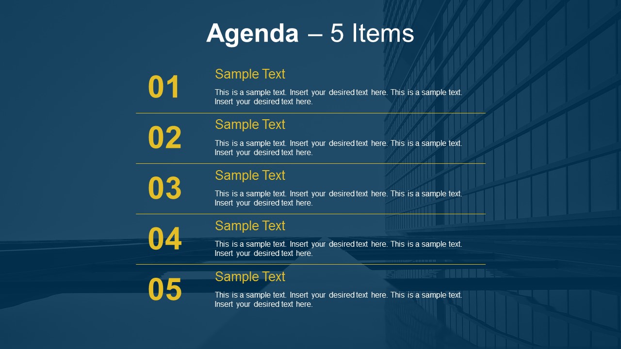 Simple Agenda Slides For PowerPoint