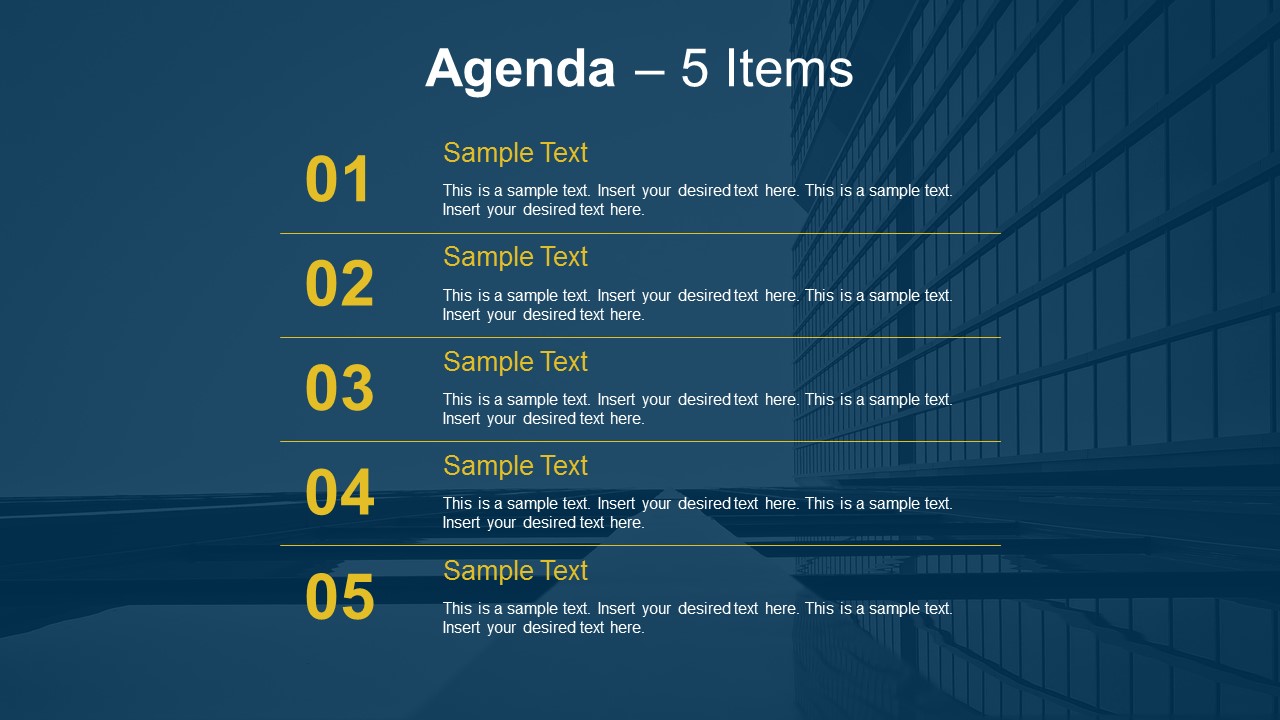 agenda slide template