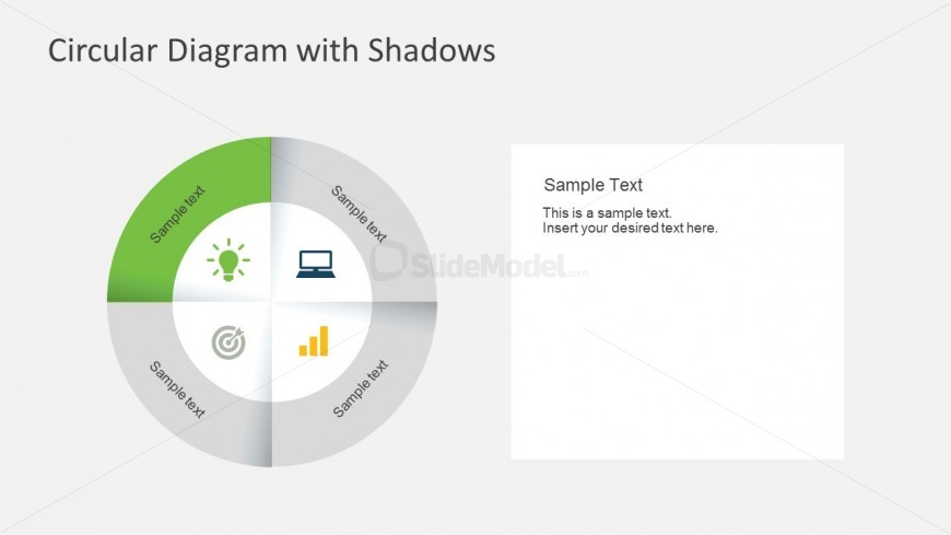 4 Segments Business Model Diagram For PowerPoint