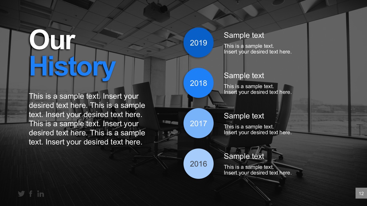 brand history timeline template