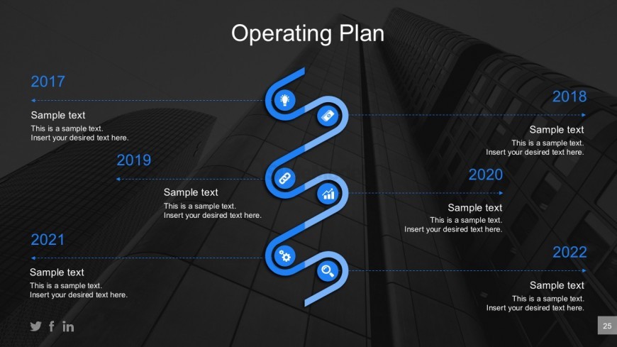 Business Visionary Model Timeline For PowerPoint