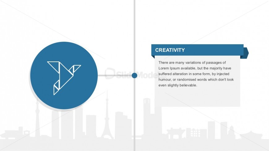 PowerPoint Creative Origami Bird Design