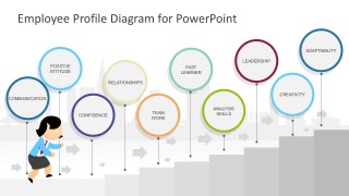 Editable Running Jane Character PowerPoint Vectors