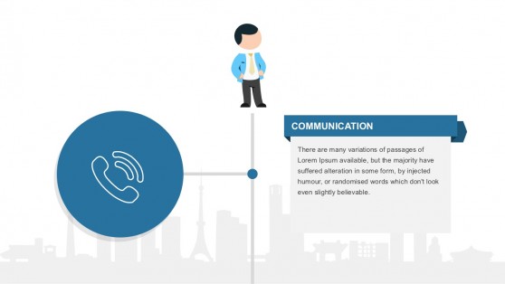 Communication And Relations Template With Cool Icons