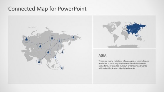 Asia Super Continent Map For PowerPoint