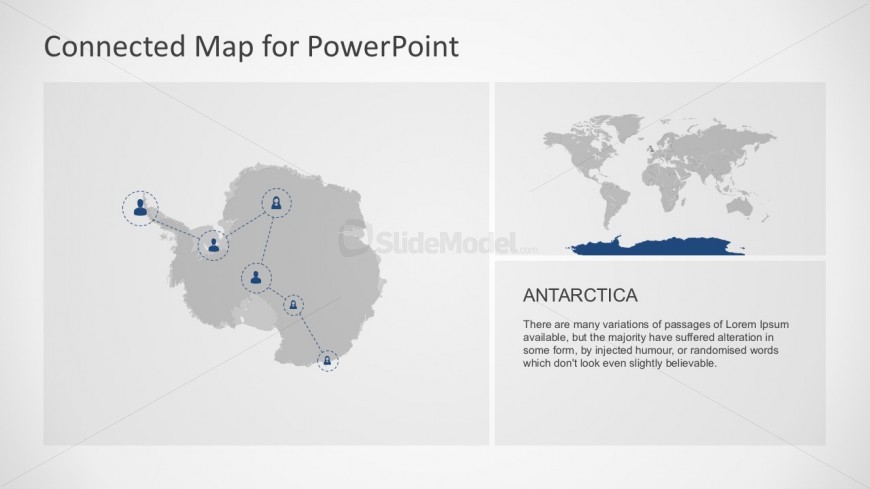 Southernmost Antarctic Continent Map Template