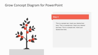 Editable Tree Concept With Fruits PowerPoint Illustration