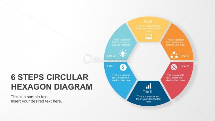 5 circle segment vector SlideModel Cover PowerPoint   Slide Diagram Circular Hexagon