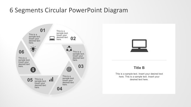 6 Steps PowerPoint Shapes Flow Charts