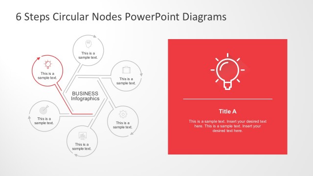 Hexagon Cyclic Nodes Diagram PowerPoint