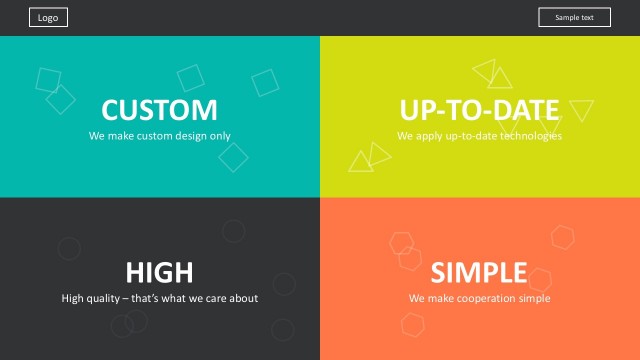 Modern Retro Style Slide Design For PowerPoint
