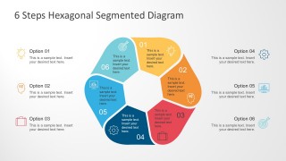 Colorful 6 Steps Segmented Diagram PowerPoint