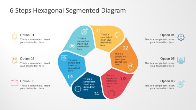 Multi Color Hexagonal Diagram For PowerPoint