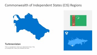 Accurate Turkmenistan Political Map With CIS Regional Maps