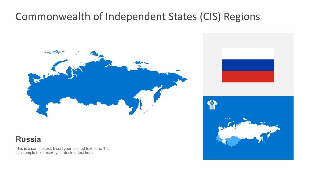 Russia Cis Country Map Template For Powerpoint Slidemodel