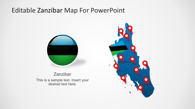 Map of Zanzibar PowerPoint Template