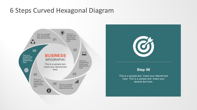 Progress Steps Hexagonal Diagrams for PowerPoint