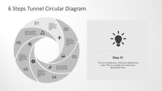 Editable 6 Steps Diagram for PowerPoint