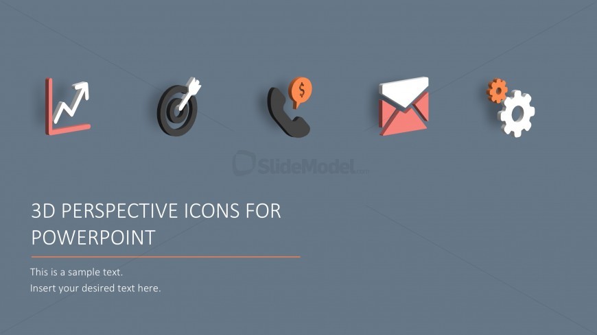 Business Icons with 3D Effects for PowerPoint