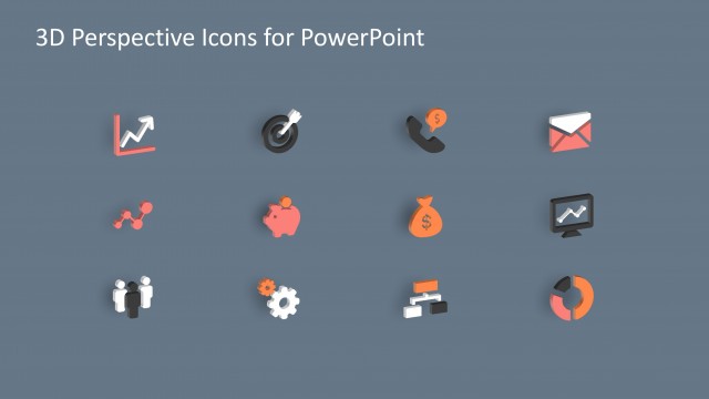 Business Icons in 3D for PowerPoint Infographics