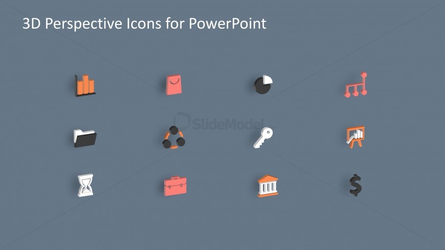 3D PPT Icons with 3D Effects