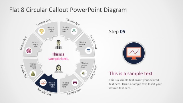 8 Steps Callouts PowerPoint Circular Slides