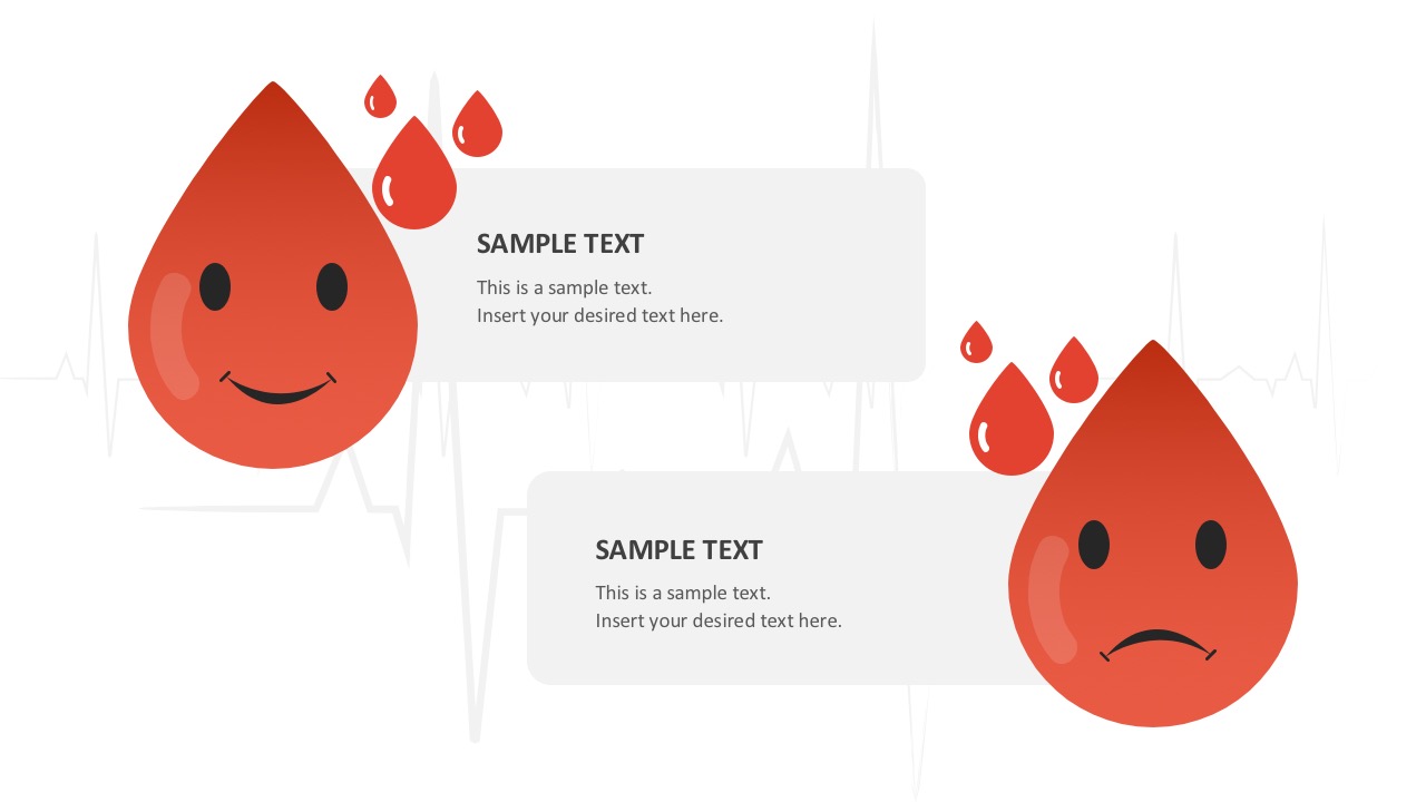 Editable Blood Drop PowerPoint Shapes
