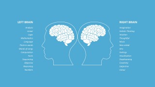 Brain Comparison Vector Diagram For PowerPoint