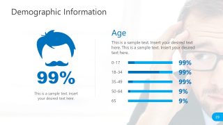 PowerPoint Male Demographic Report for Social Media 