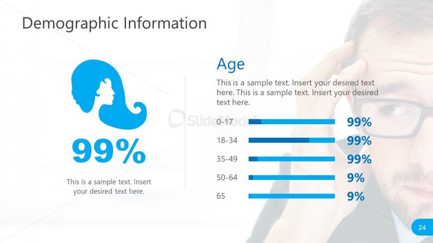 PowerPoint Female Demographic Report for Social Media