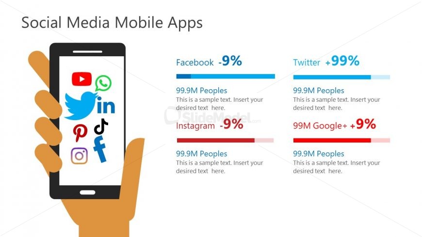 PowerPoint Social Media Apps Template