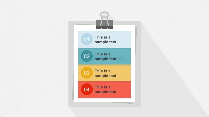 Numbered List Clipboard Slides for Business 