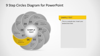 9 Steps Process Illustrations in PowerPoint