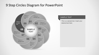 Flat Circle Diagram PowerPoint Vectors