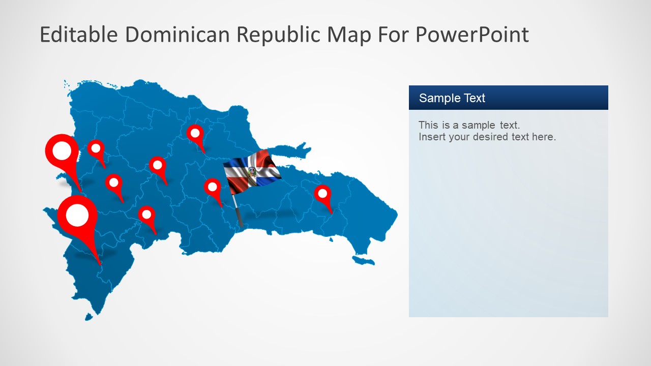 Dominican Republic PowerPoint Map SlideModel