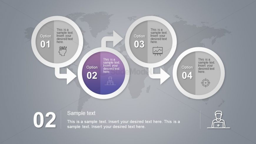 Infographic Diagram Four Step Slide