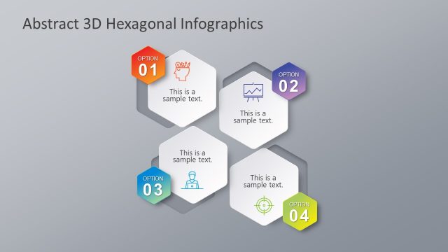 Abstract 3D Hexagonal Infographics