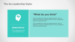 Democratic Leadership Style for PowerPoint