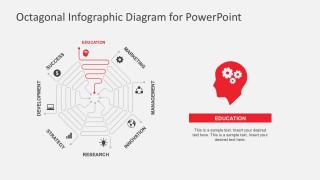 8 Steps Thin Lines PowerPoint Business Infographics