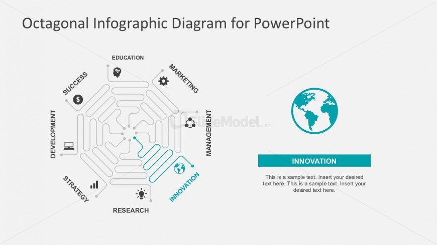 8 Steps Business Flow Chart With PowerPoint Icons