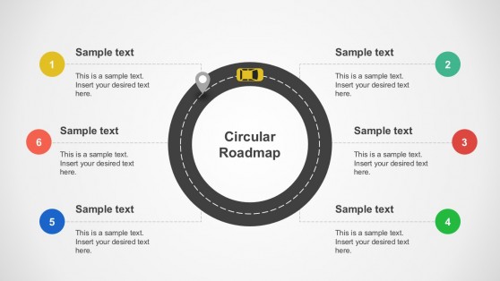 Business Target Car Roadmap Infographics Slides