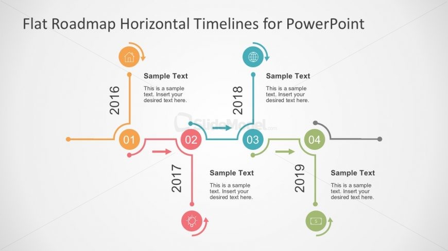 Easy To Edit 4-Year Timeline PowerPoint - SlideModel