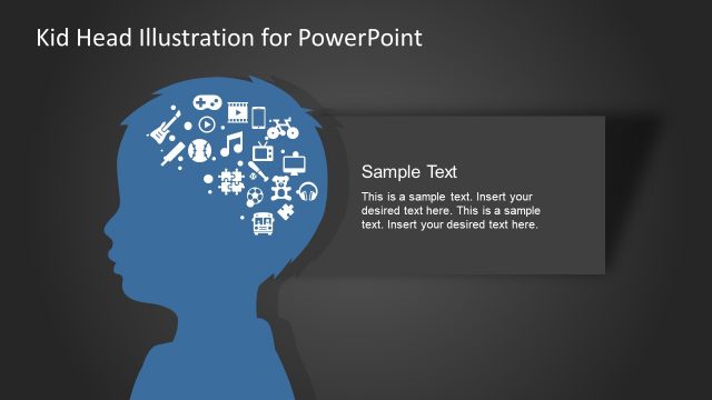 PowerPoint Illustration of Kid Head