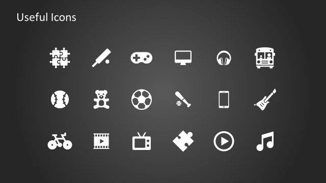 Useful Icons of Toys in PowerPoint