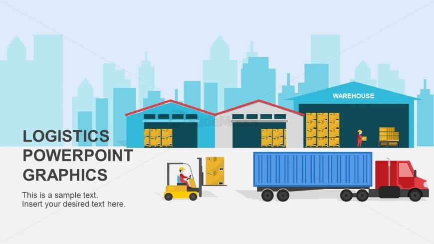 Warehouse Logistics PowerPoint Shapes Template SlideModel